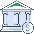 icon of a bank